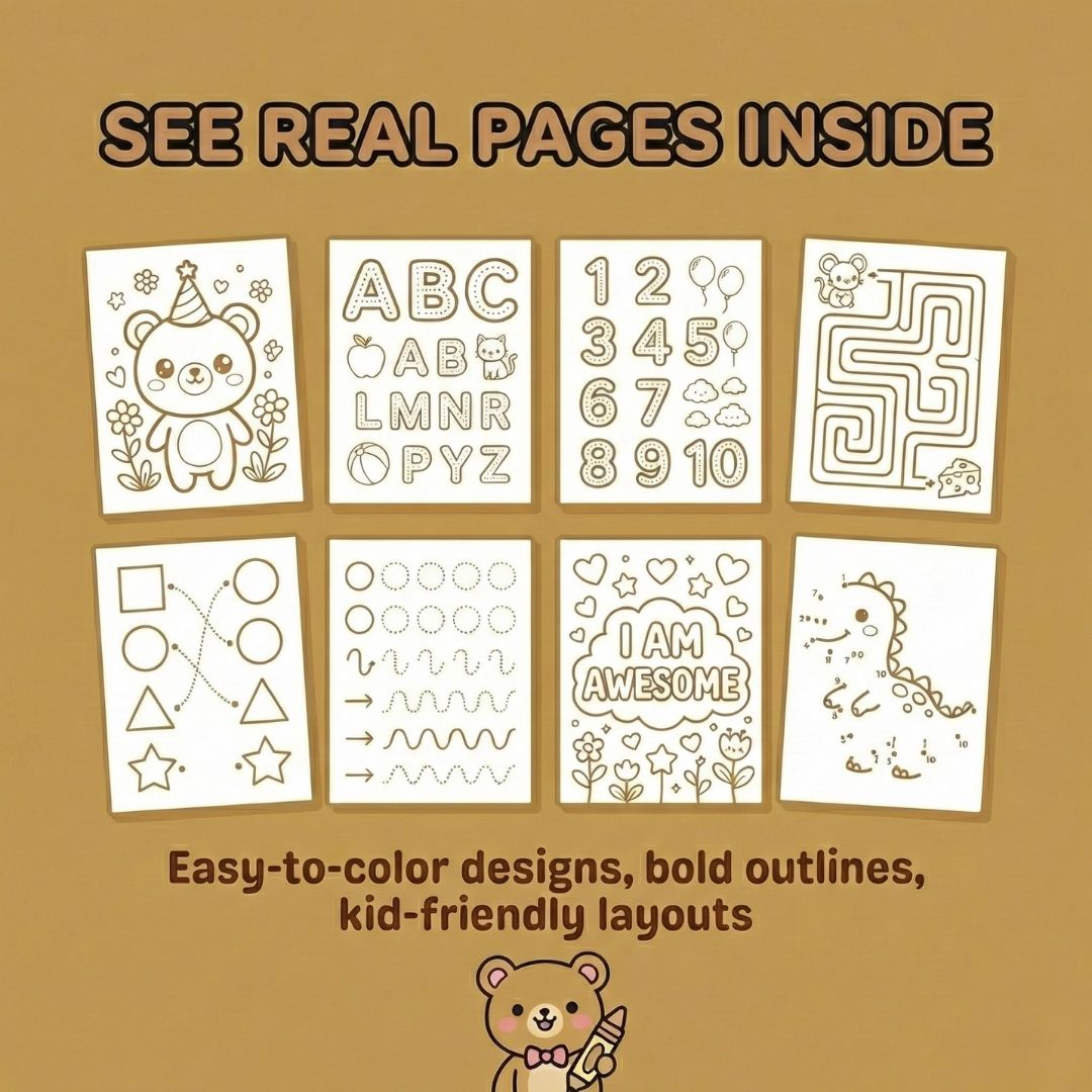 Kids Learning Bundle 99500+ Coloring Pages Worksheets Activities PLR MRR Rights Digital Download Printables - Image 6