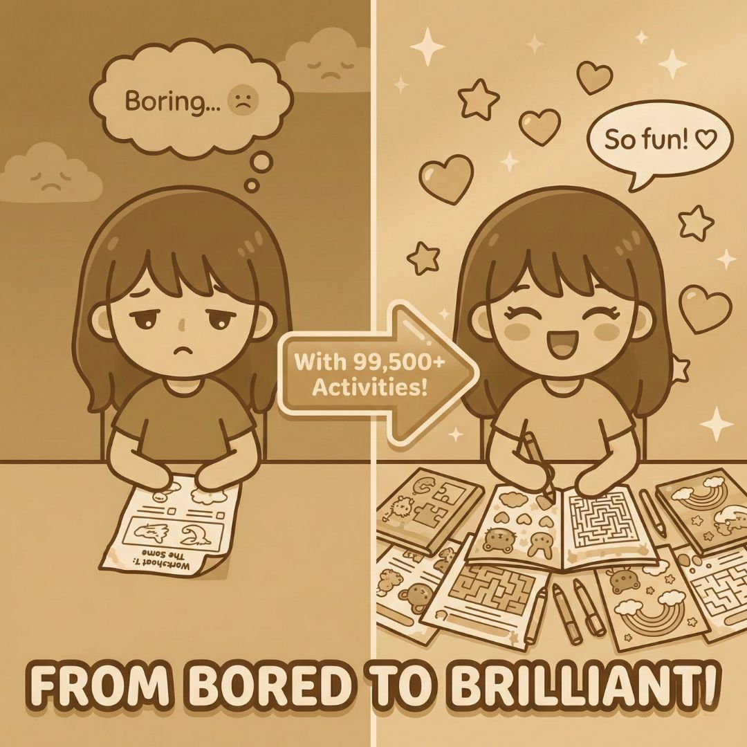 Kids Learning Bundle 99500+ Coloring Pages Worksheets Activities PLR MRR Rights Digital Download Printables - Image 2